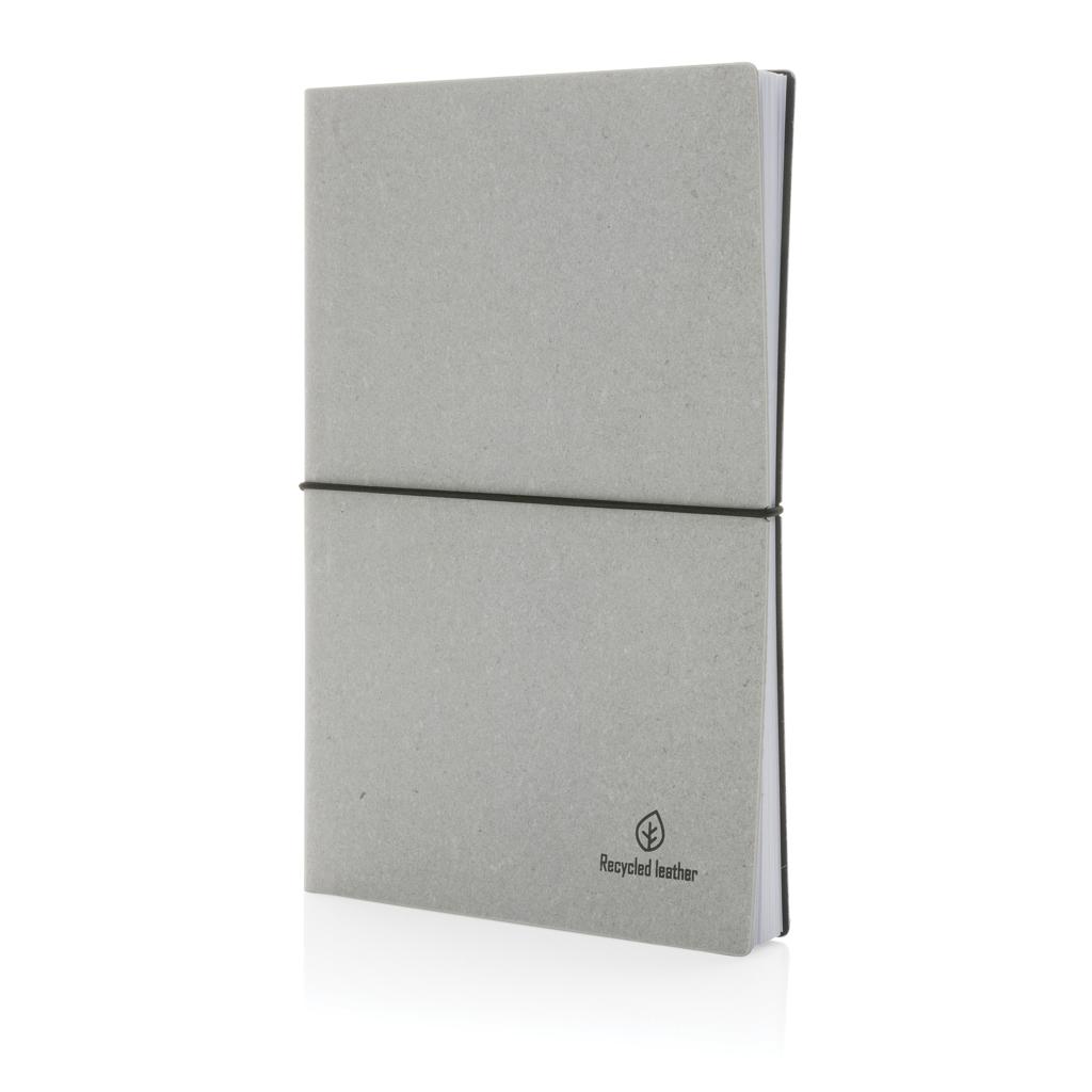 Carnet din piele reciclată A5 light grey