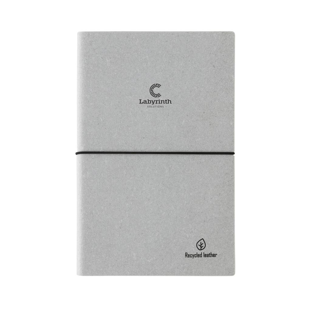 Carnet din piele reciclată A5 light grey
