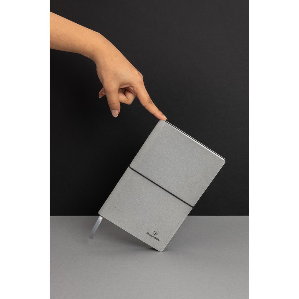 Carnet din piele reciclată A5 light grey