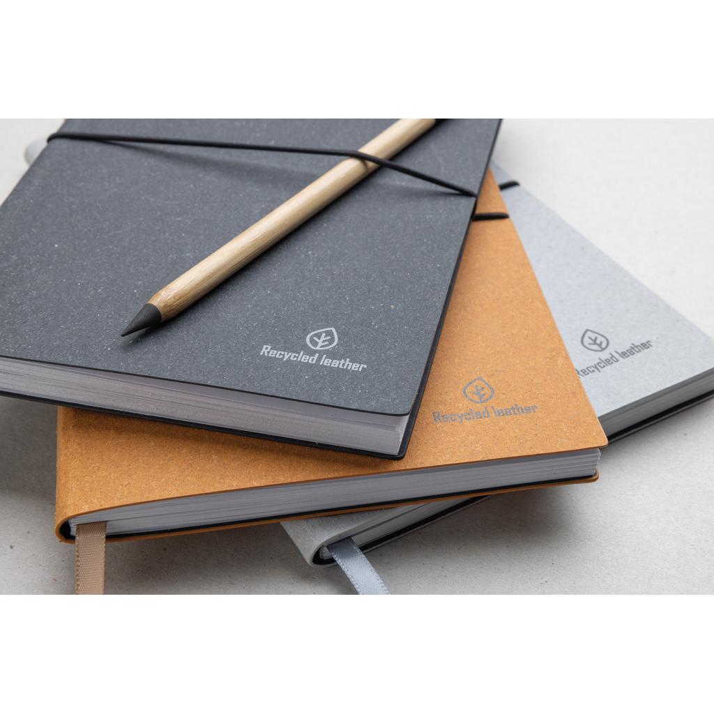 Carnet din piele reciclată A5 grey