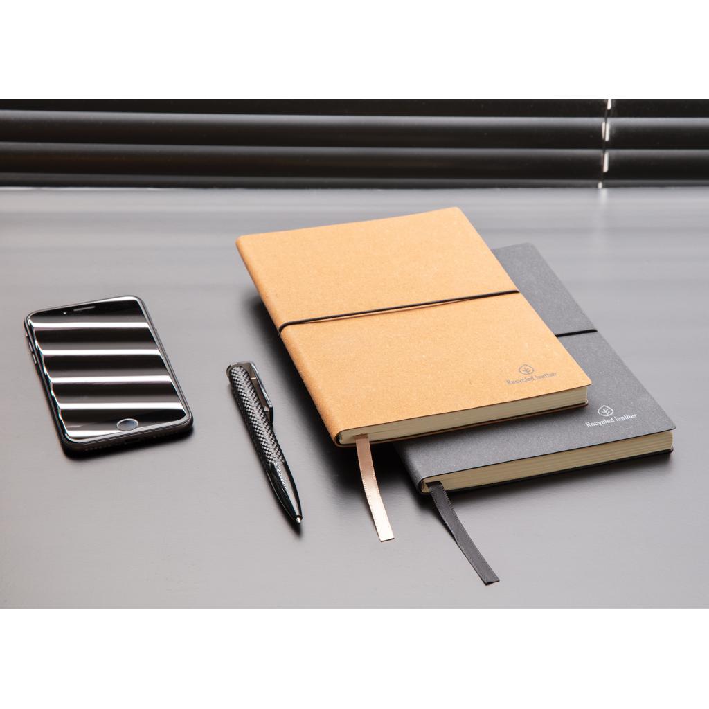 Carnet din piele reciclată A5 grey