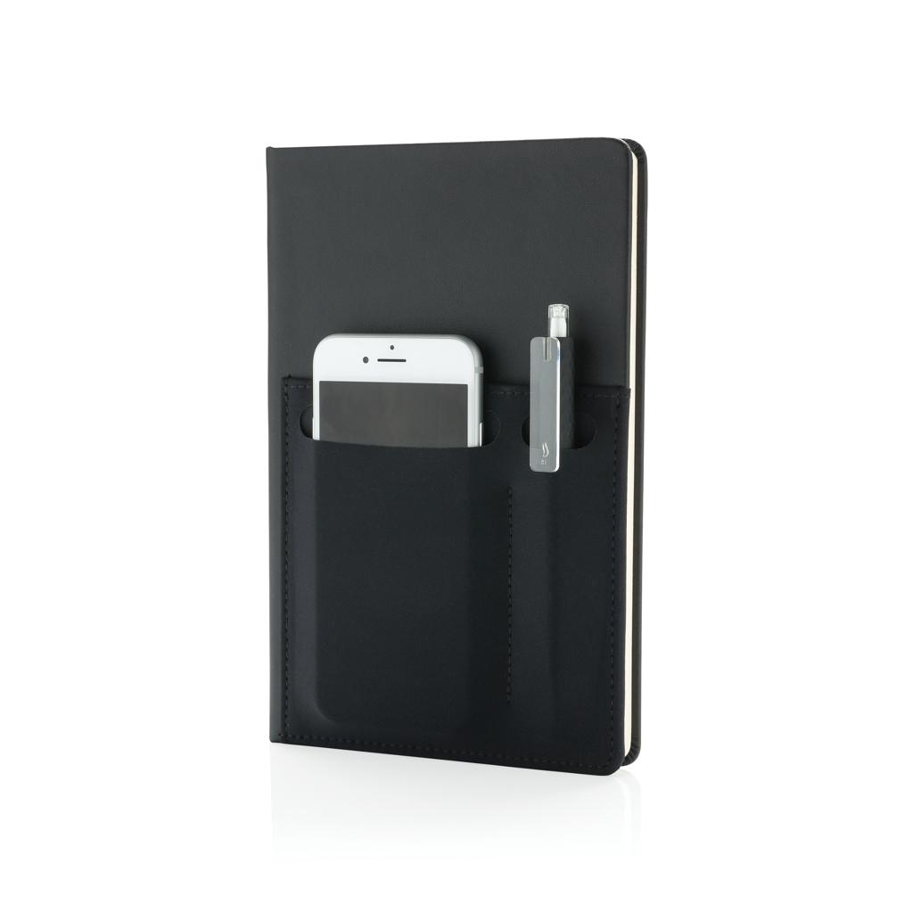 Carnet de notițe deluxe A5 cu buzunare inteligente black