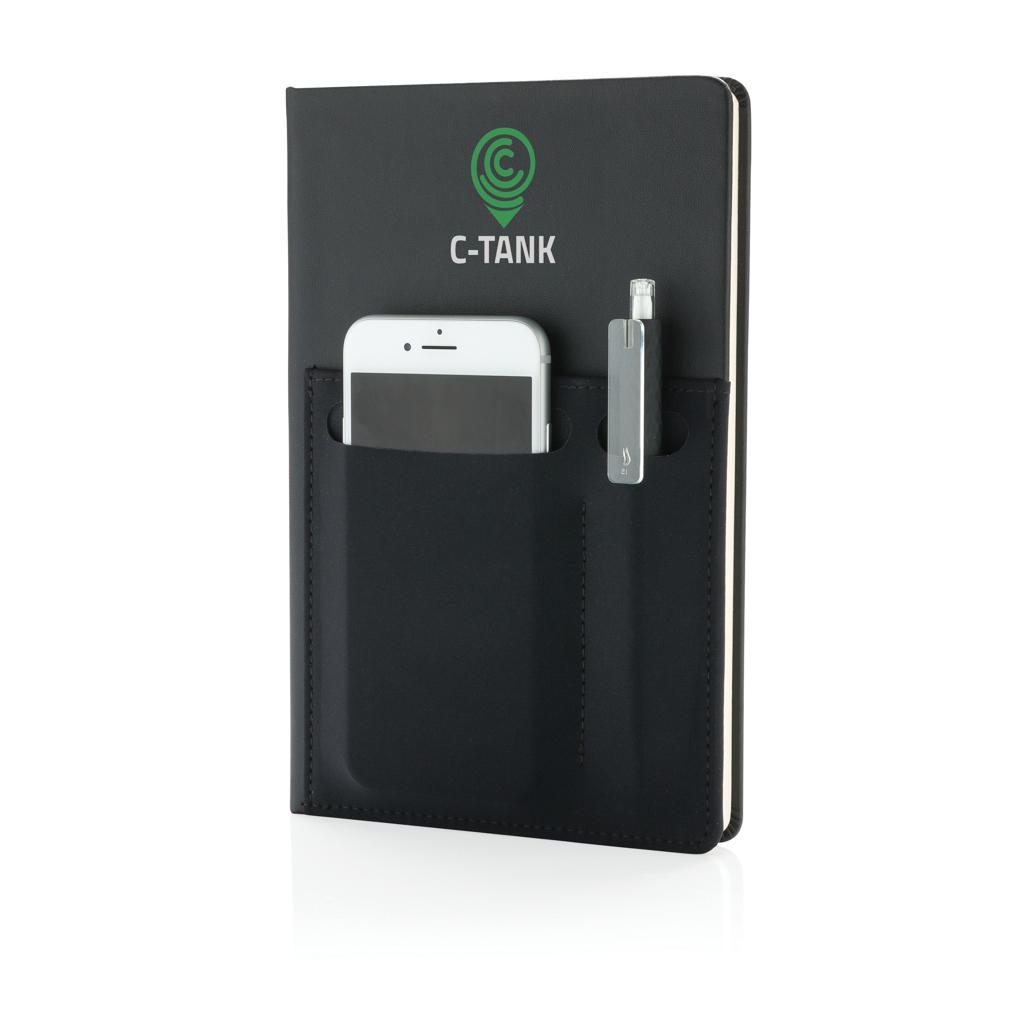 Carnet de notițe deluxe A5 cu buzunare inteligente black