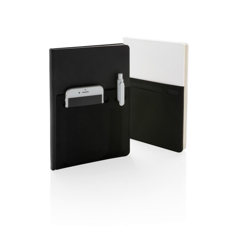 Carnet de notițe deluxe A5 cu buzunare inteligente black