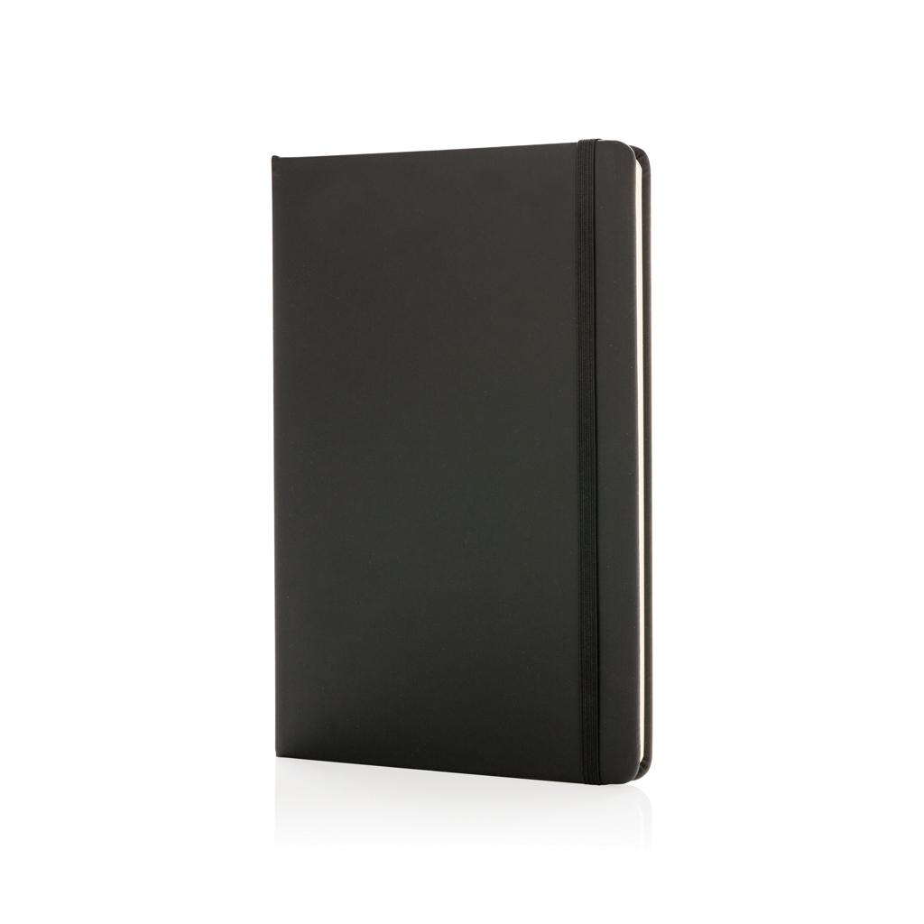 Carnet standard A5 cu copertă tare din PU black
