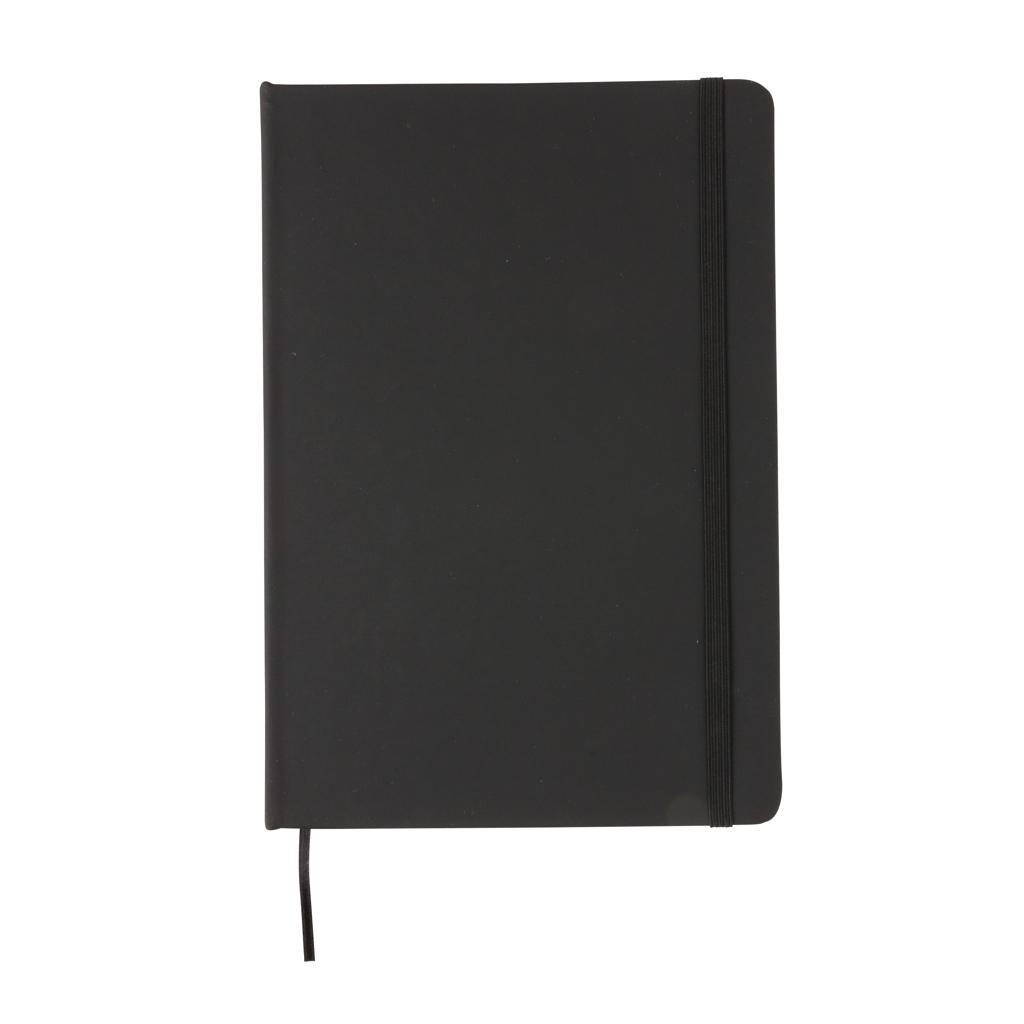 Carnet standard A5 cu copertă tare din PU black