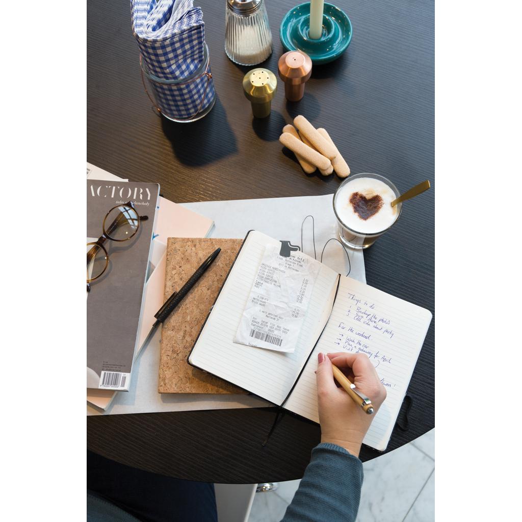 Carnet A5 cu pix din bambus, inclusiv stylus brown