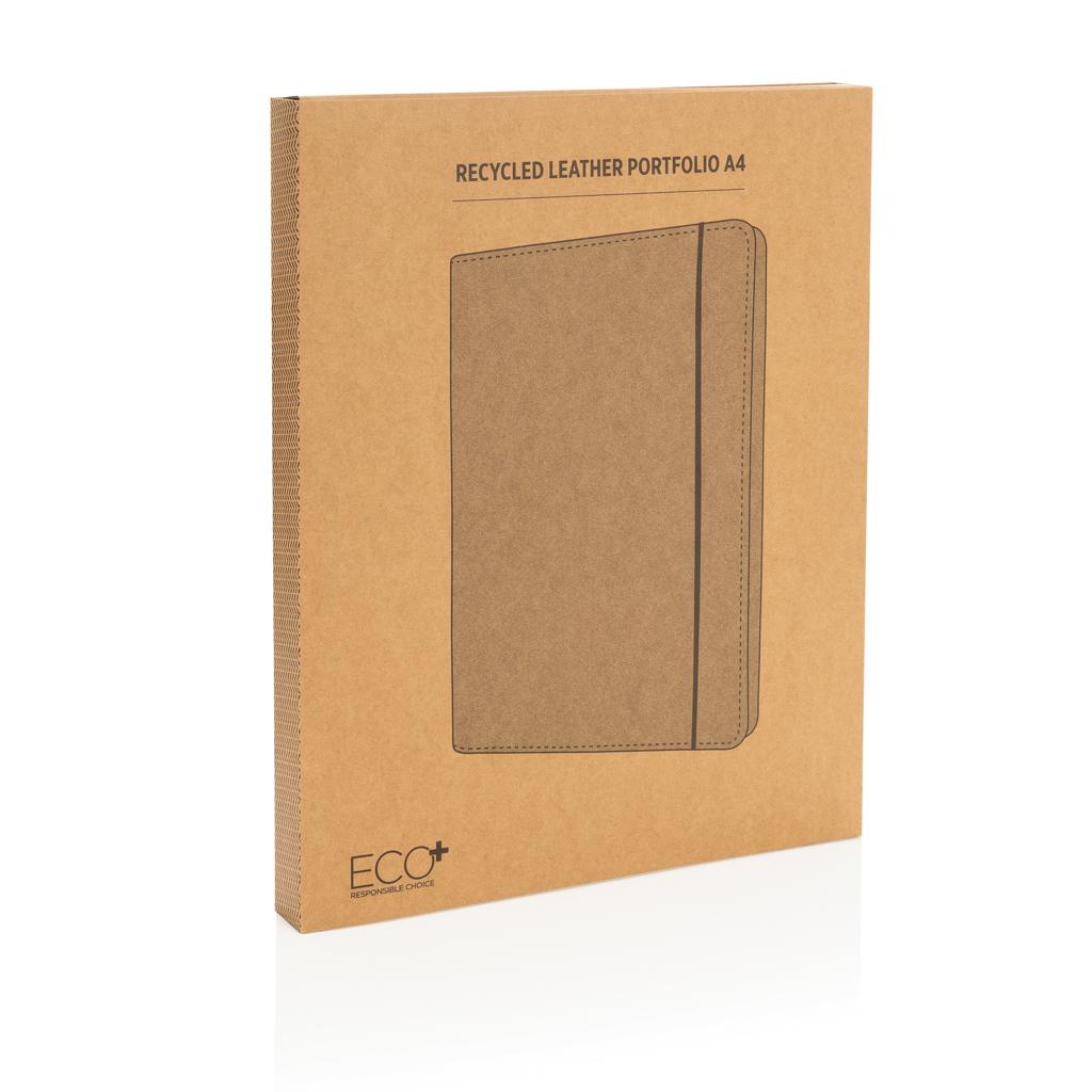 Portofoliu A4 din piele reciclată grey