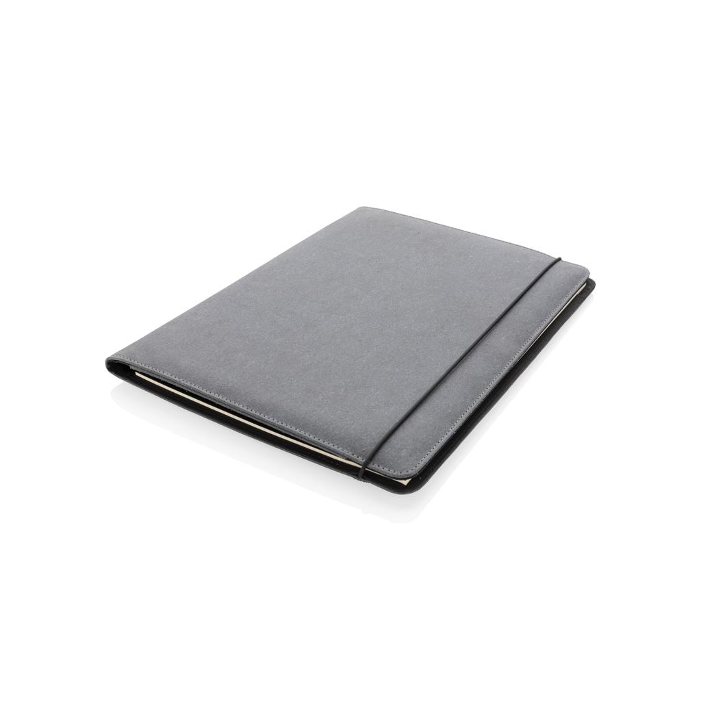 Portofoliu A4 din piele reciclată grey