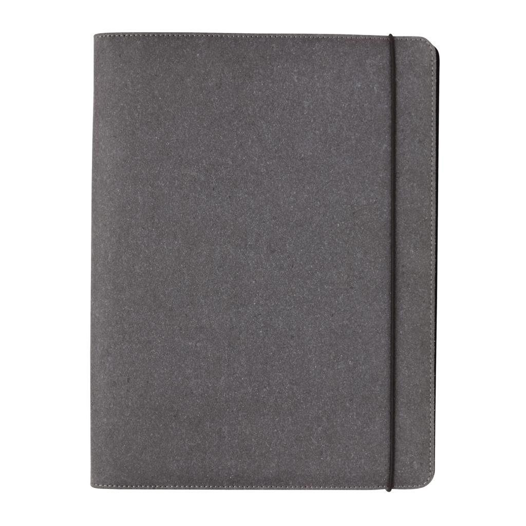 Portofoliu A4 din piele reciclată grey