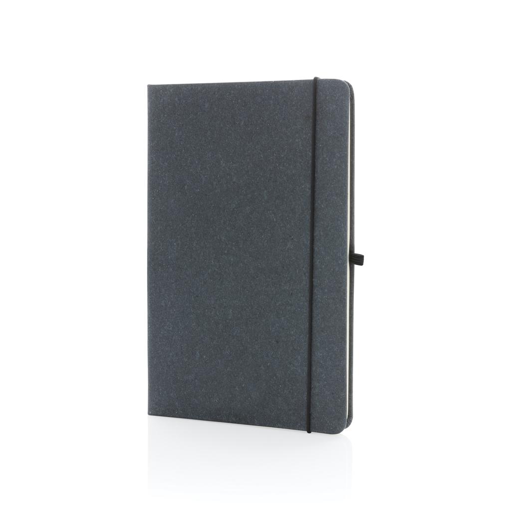 Carnet A5 cu copertă tare din piele reciclată grey