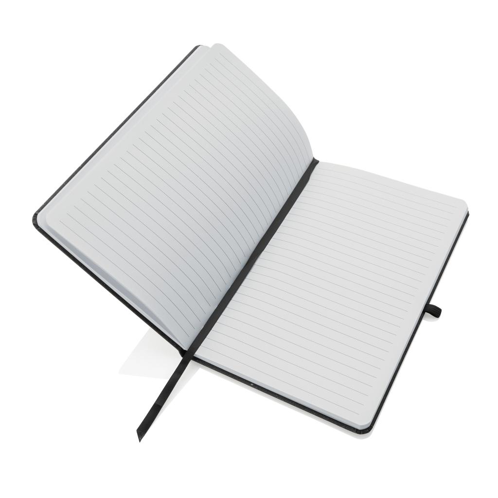 Carnet A5 cu copertă tare din piele reciclată grey