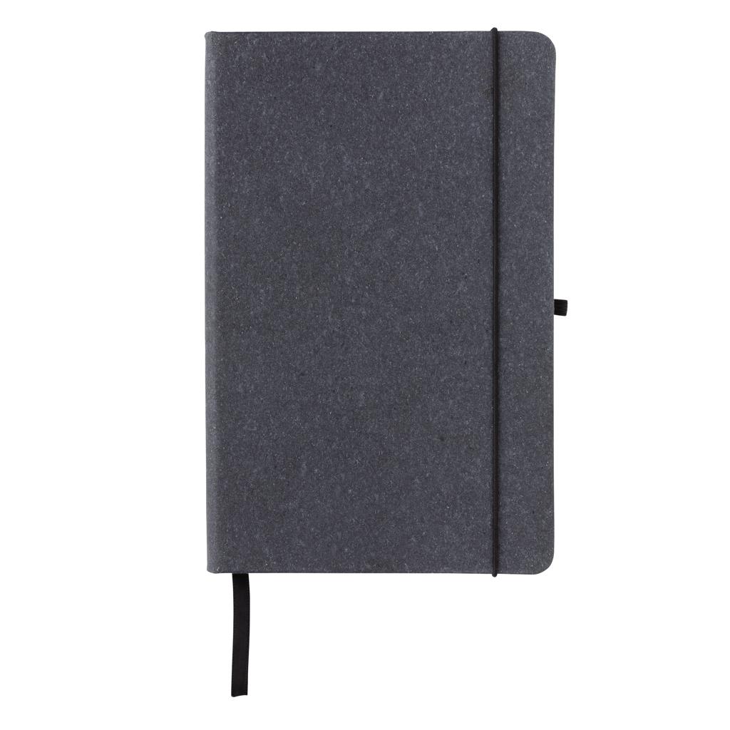 Carnet A5 cu copertă tare din piele reciclată grey