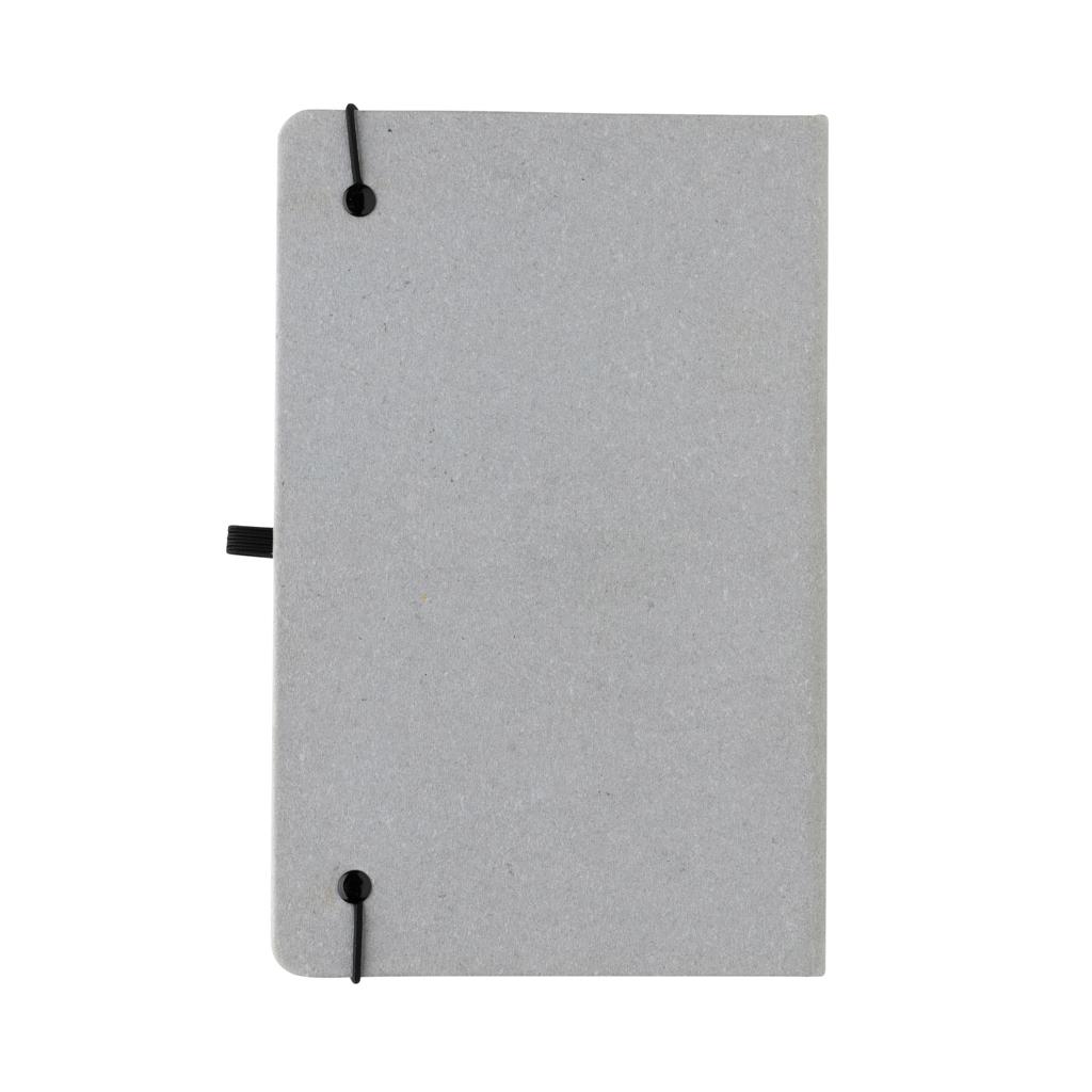 Carnet A5 cu copertă tare din piele reciclată light grey