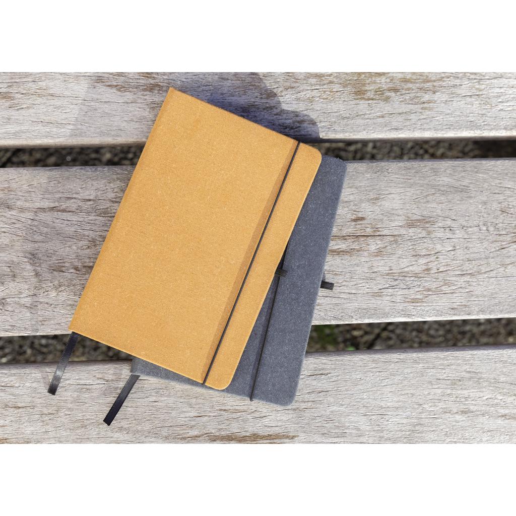 Carnet A5 cu copertă tare din piele reciclată brown