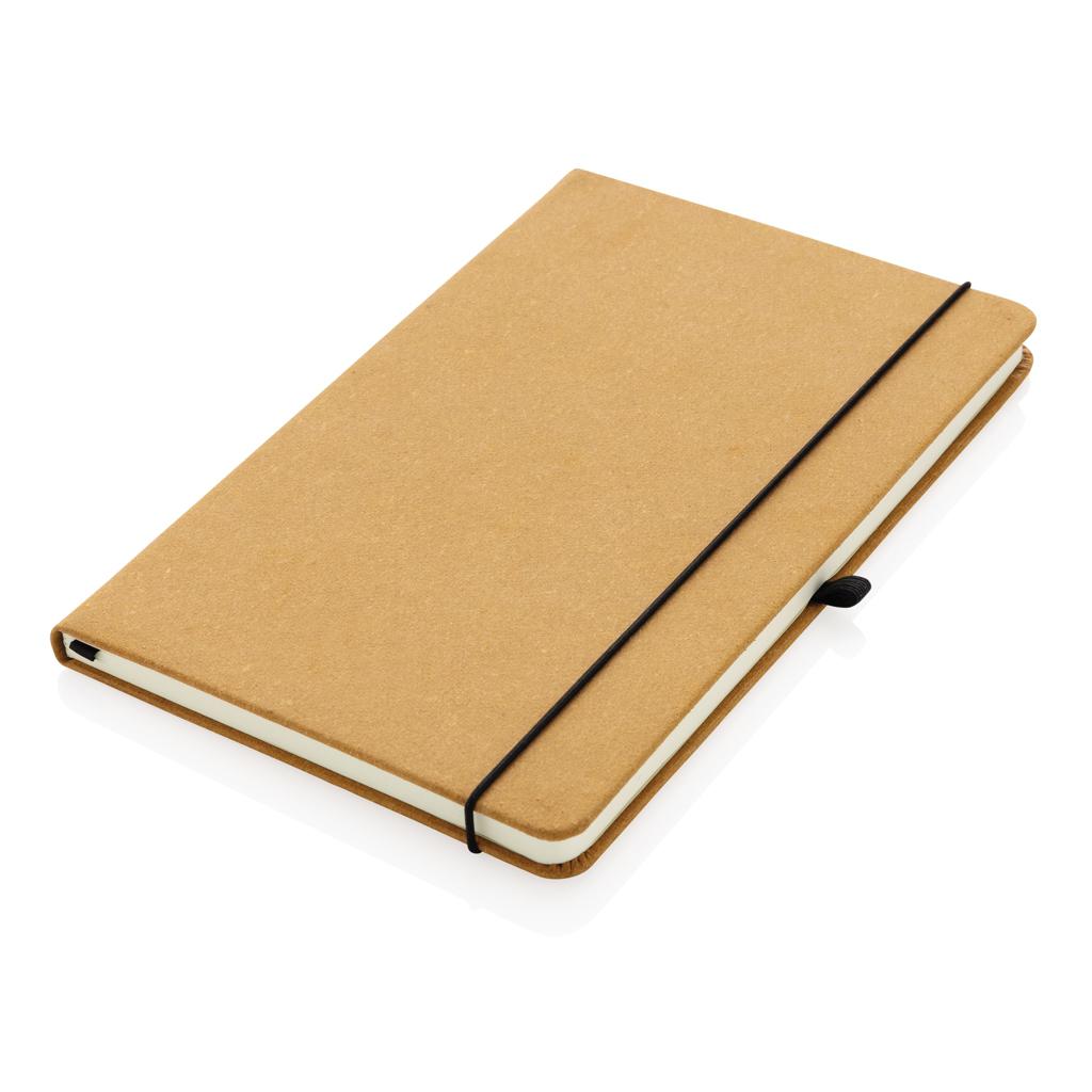 Carnet A5 cu copertă tare din piele reciclată brown