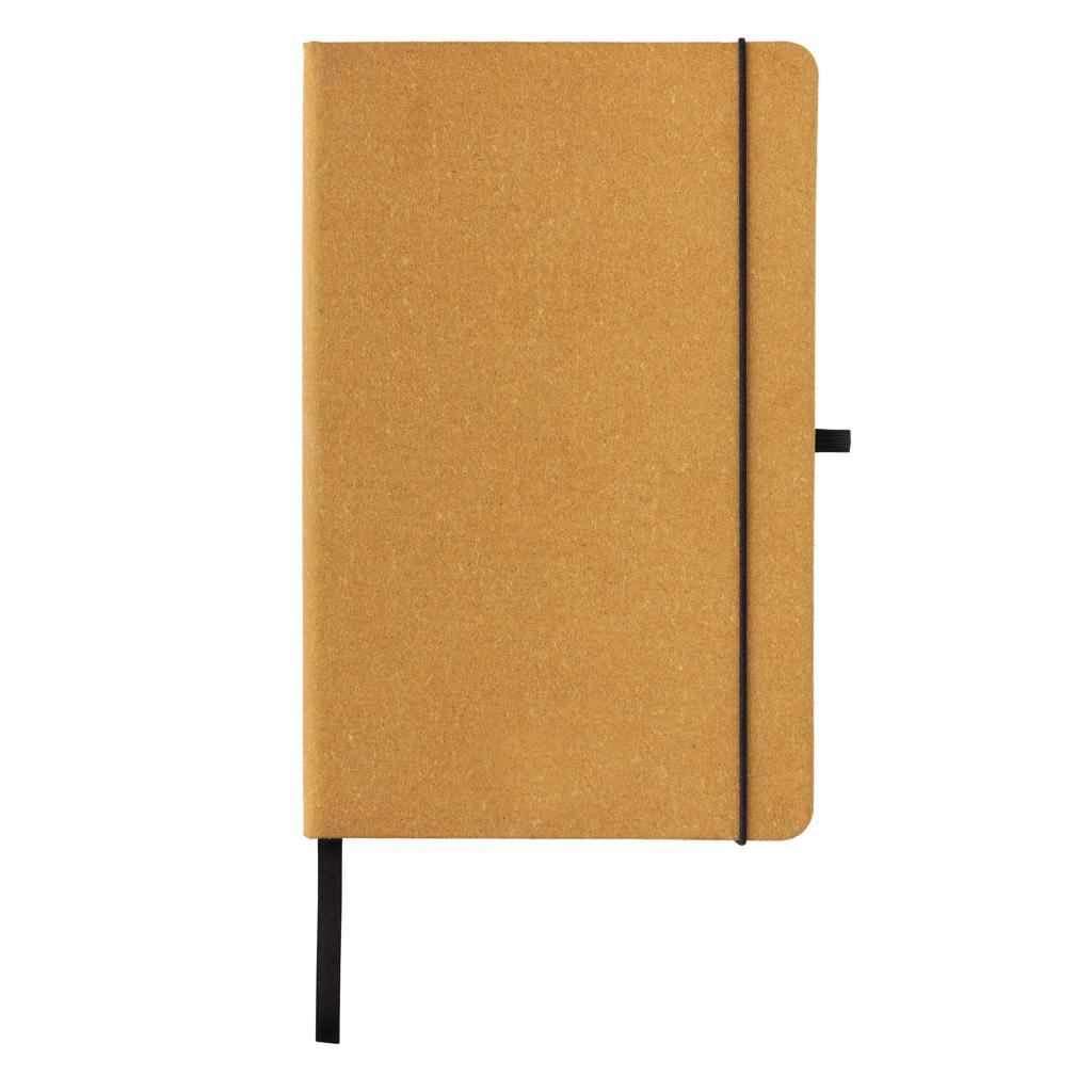 Carnet A5 cu copertă tare din piele reciclată brown