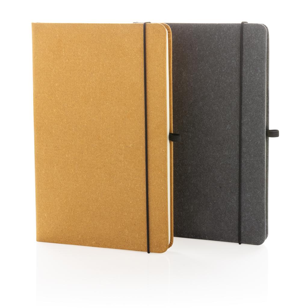 Carnet A5 cu copertă tare din piele reciclată brown