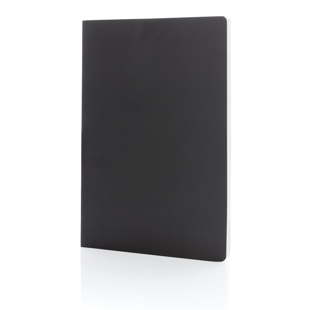 Carnet A5 cu copertă moale din hârtie de piatră Impact black