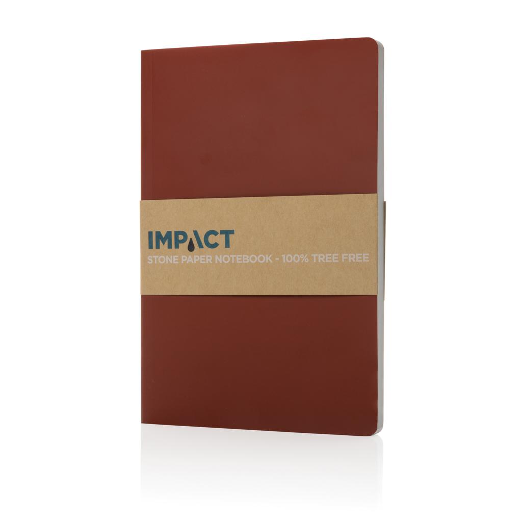 Carnet A5 cu copertă moale din hârtie de piatră Impact red