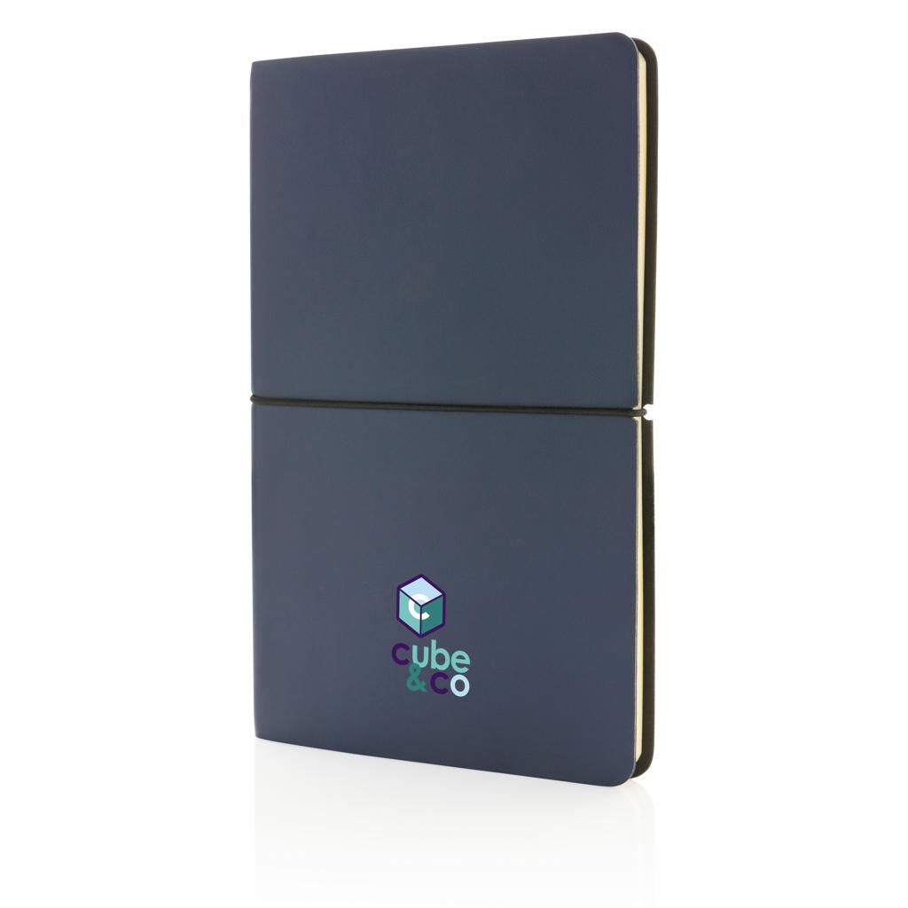 Carnet modern deluxe A5 cu copertă moale navy