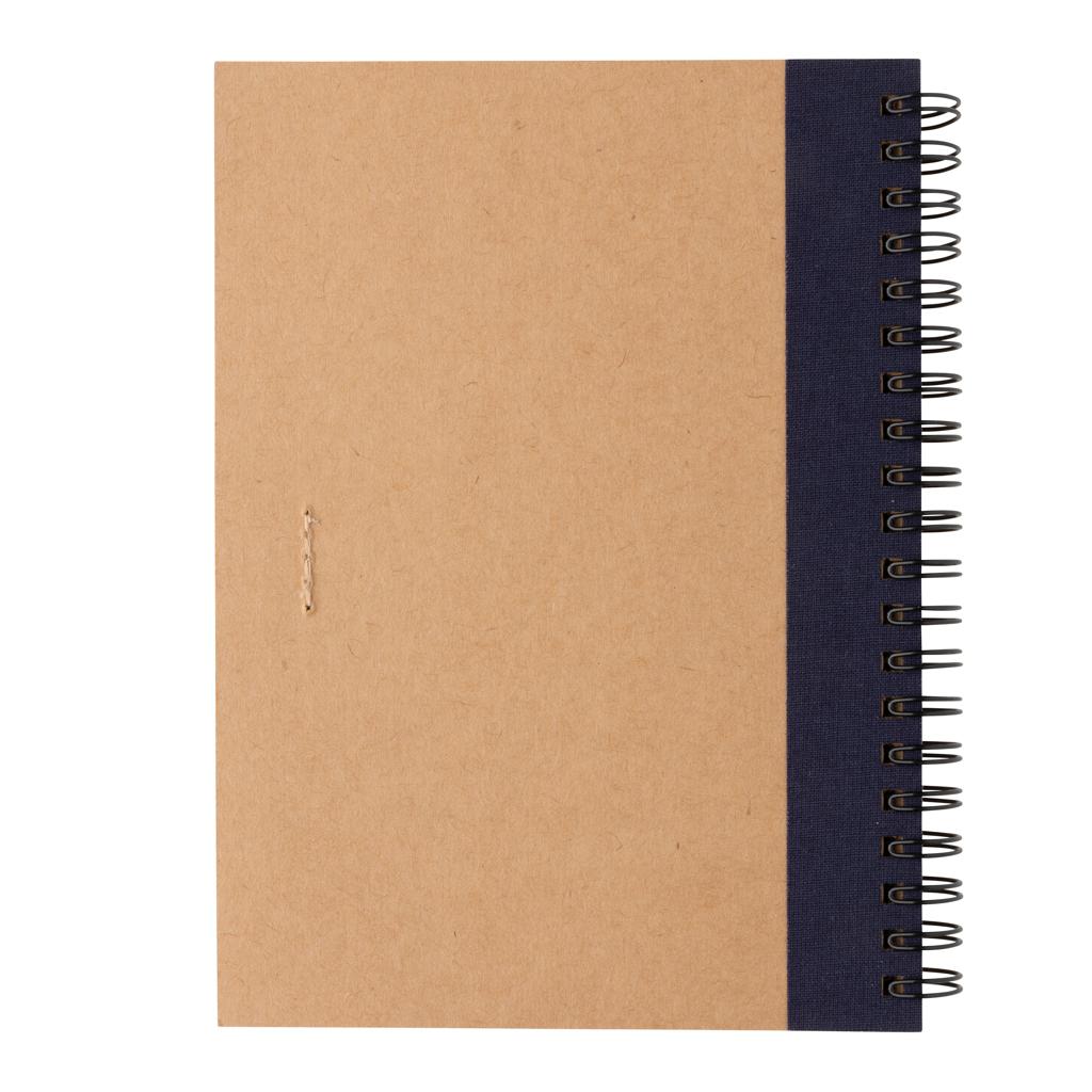 Carnet spiral din kraft cu pix  blue