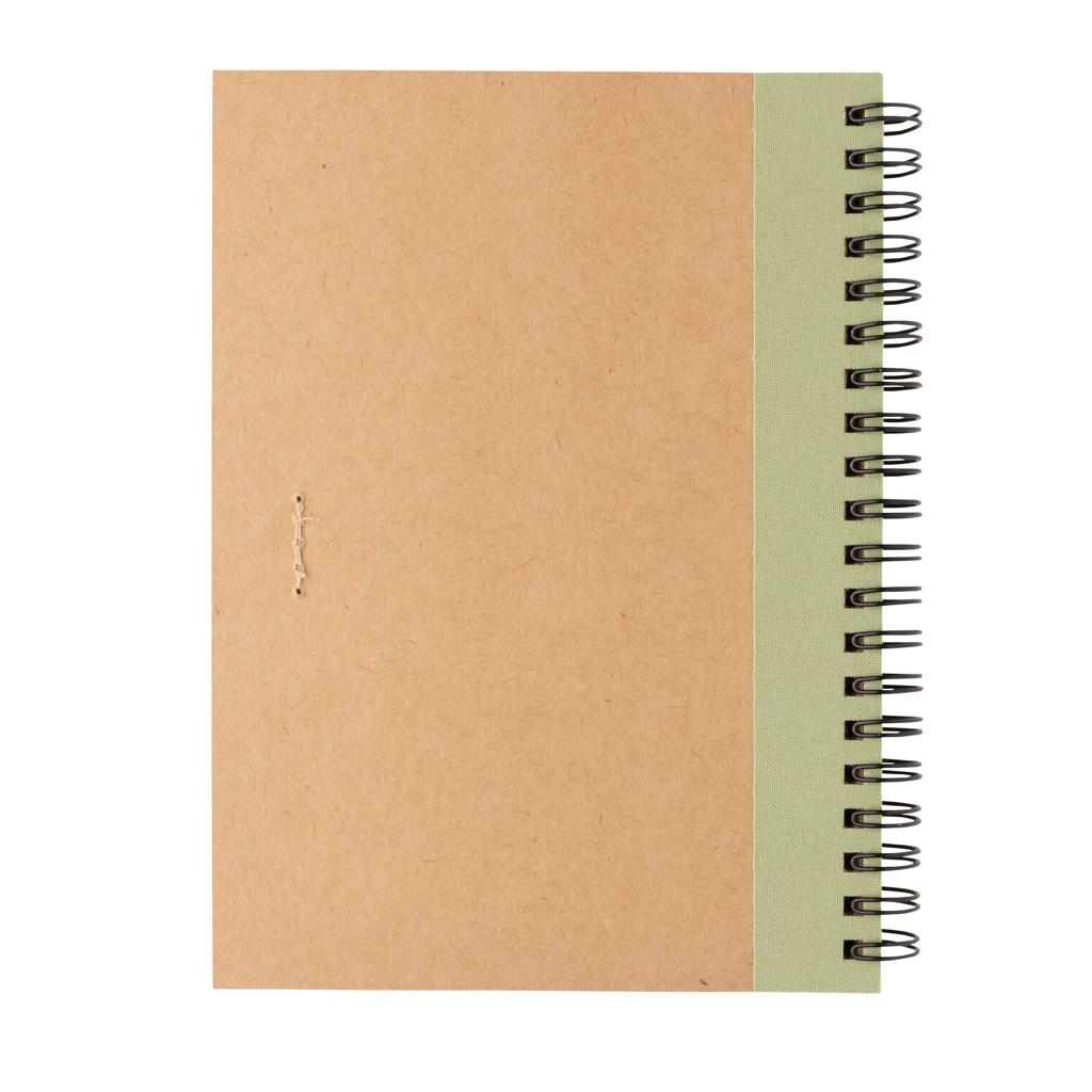 Carnet spiral din kraft cu pix  green