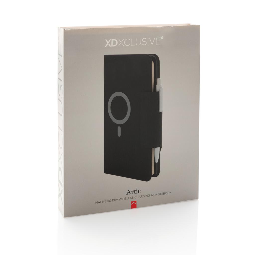 Carnet A5 cu încărcare wireless de 10W Artic Magnetic black