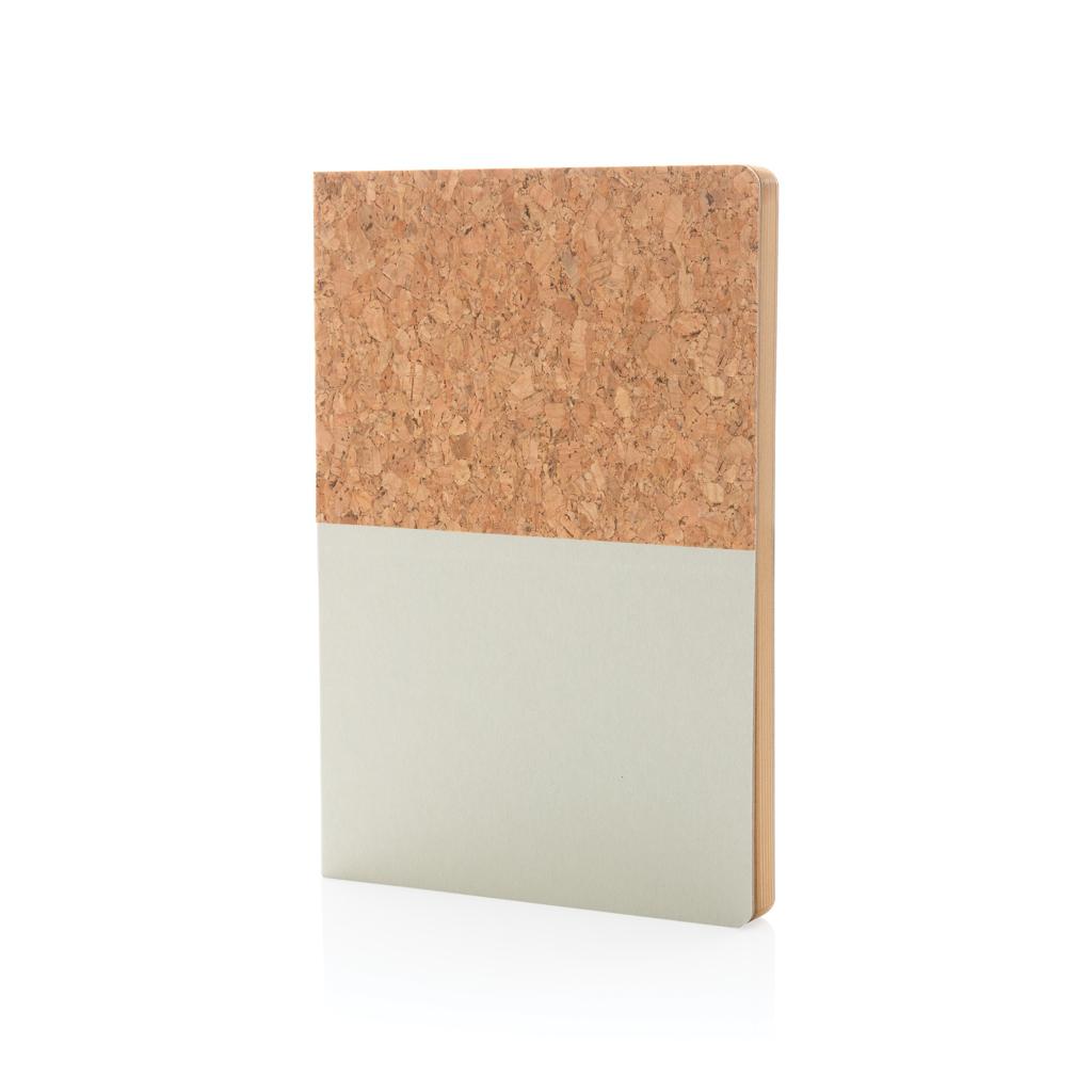 Carnet A5 din plută și kraft grey