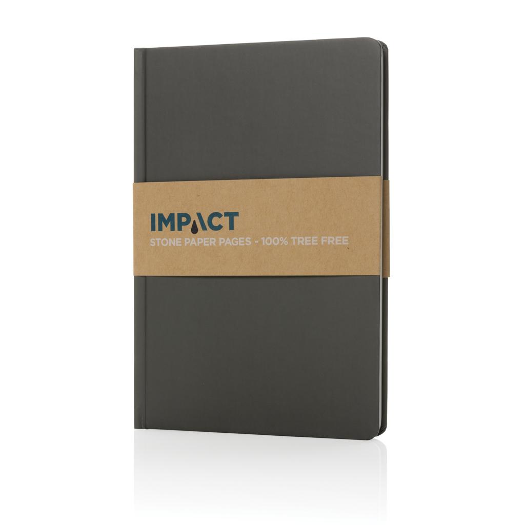 Carnet A5 cu copertă tare din hârtie de piatră Impact green