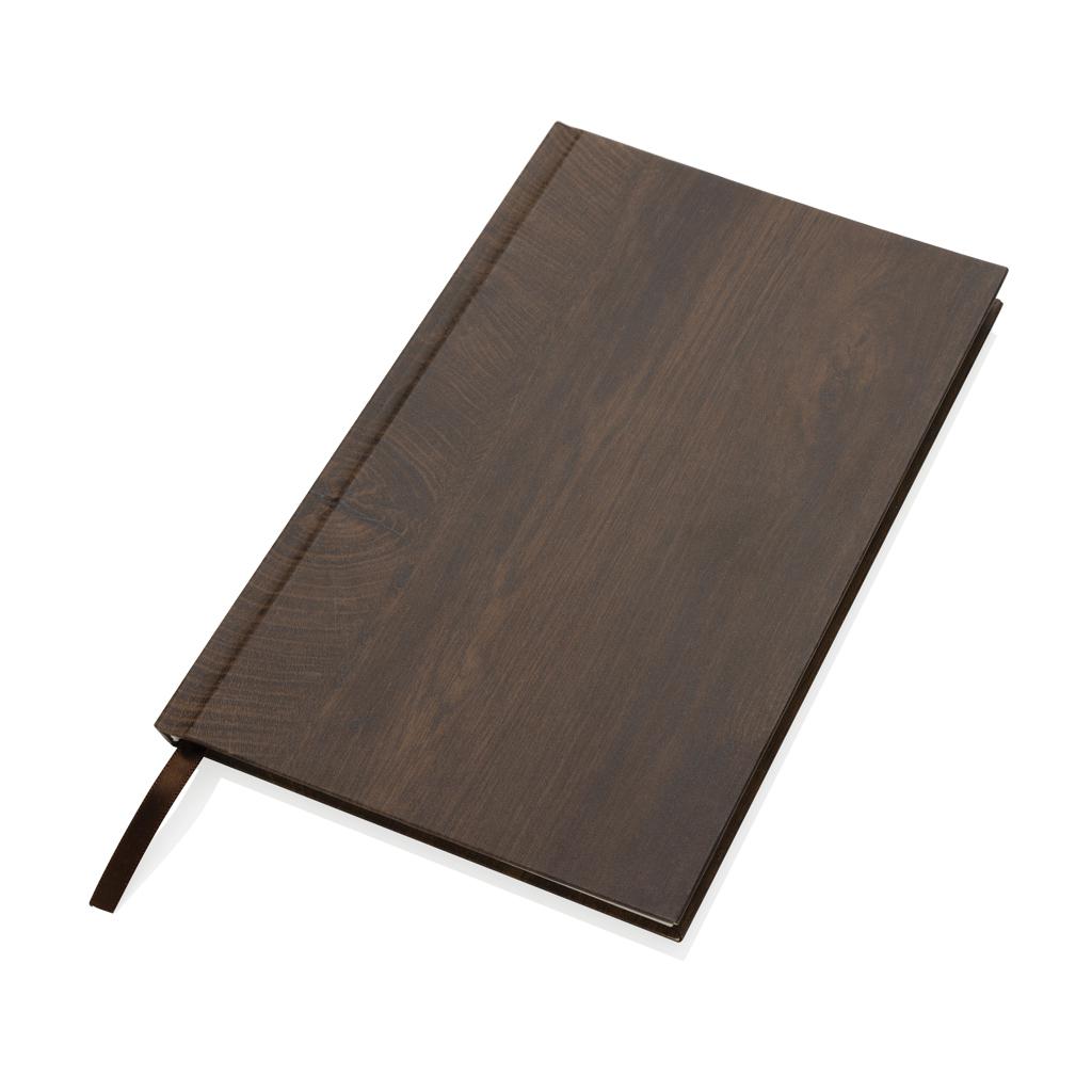 Carnet A5 cu imprimeu din lemn Kavana dark brown