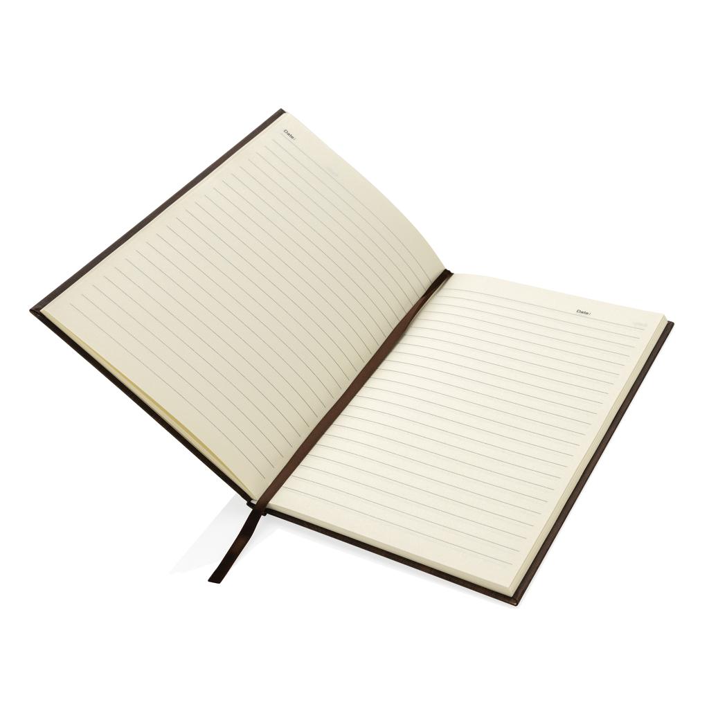 Carnet A5 cu imprimeu din lemn Kavana dark brown