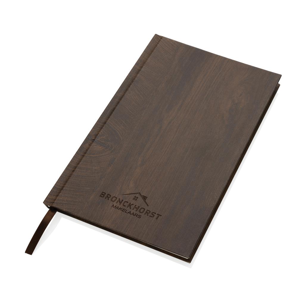 Carnet A5 cu imprimeu din lemn Kavana dark brown