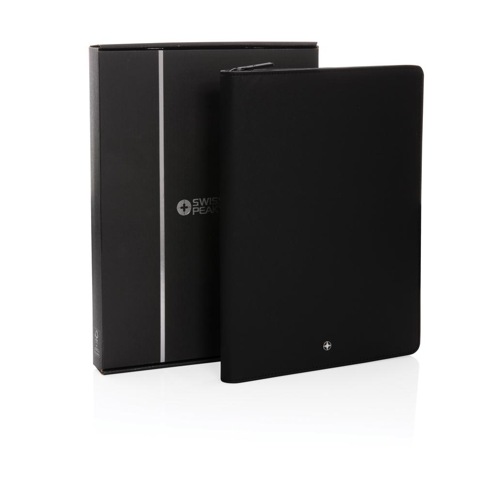 Portofoliu A4 RCS rPU cu fermoar Swiss Peak Heritage black