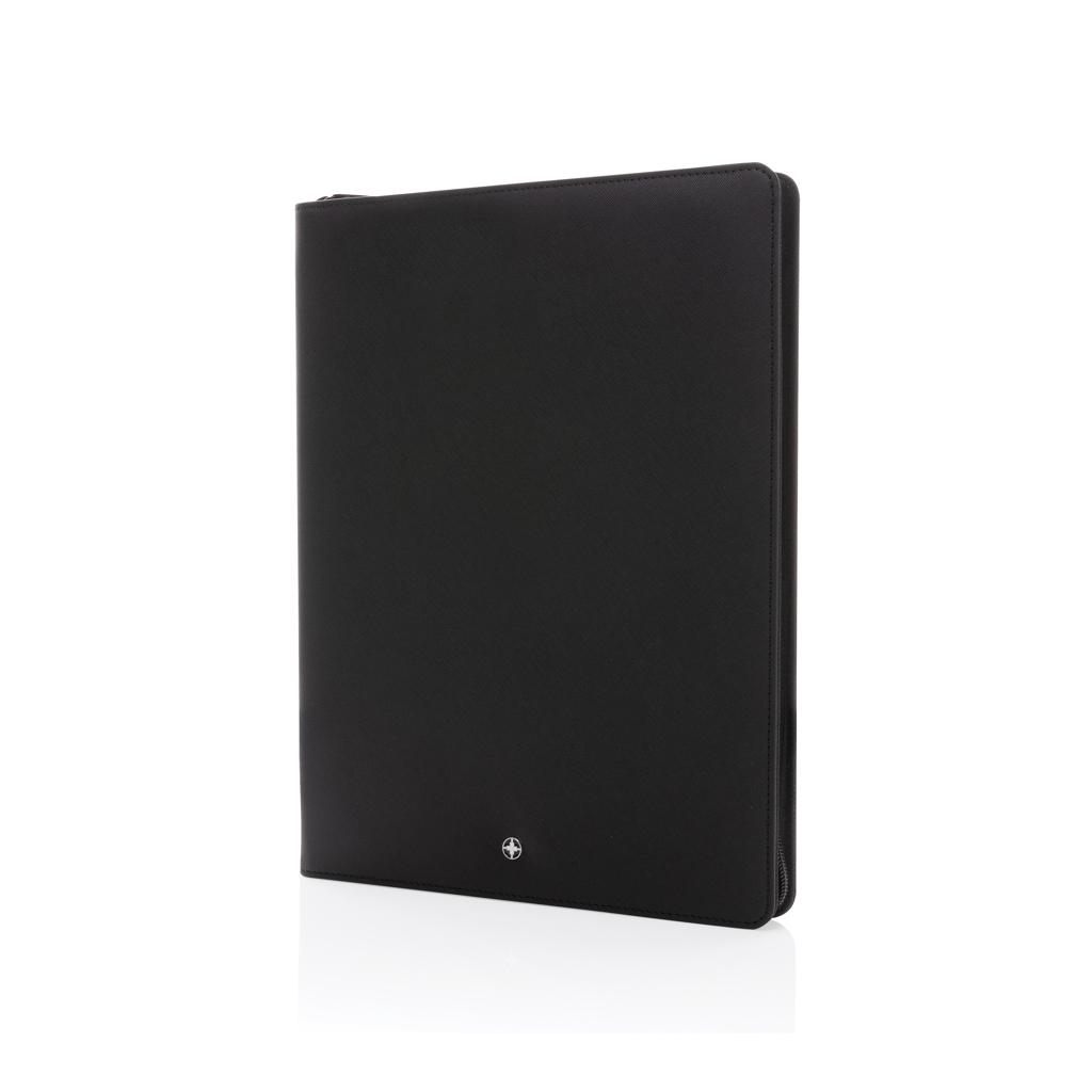 Portofoliu A4 RCS rPU cu fermoar Swiss Peak Heritage black