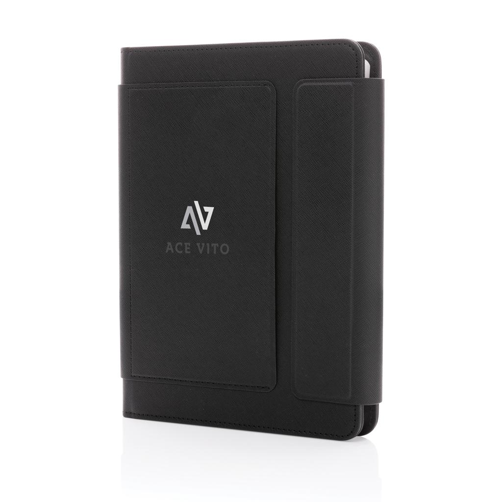 Portofoliu A5 RCS rPU cu hârtie de piatră Swiss Peak Heritage black