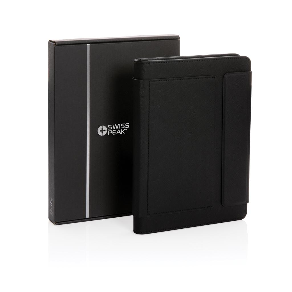 Portofoliu A5 RCS rPU cu hârtie de piatră Swiss Peak Heritage black