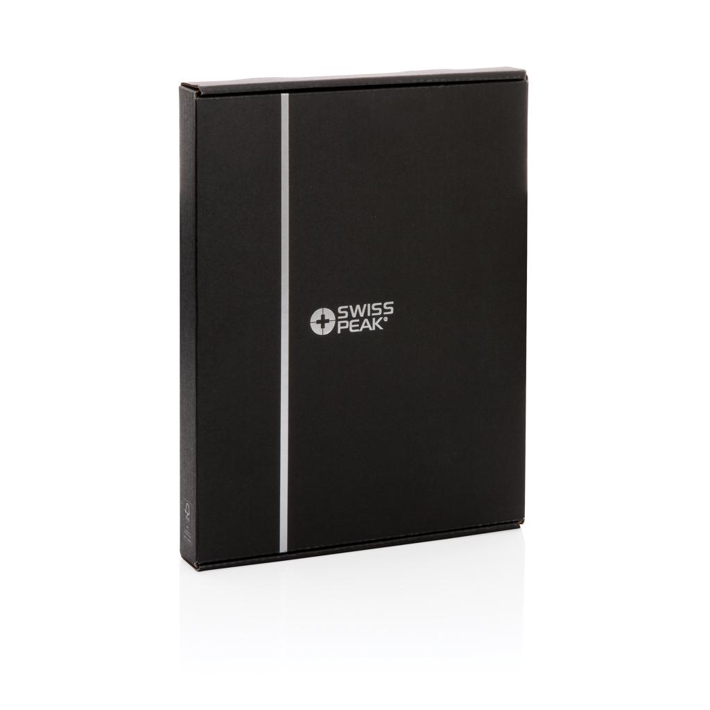 Portofoliu A5 RCS rPU cu hârtie de piatră Swiss Peak Heritage black