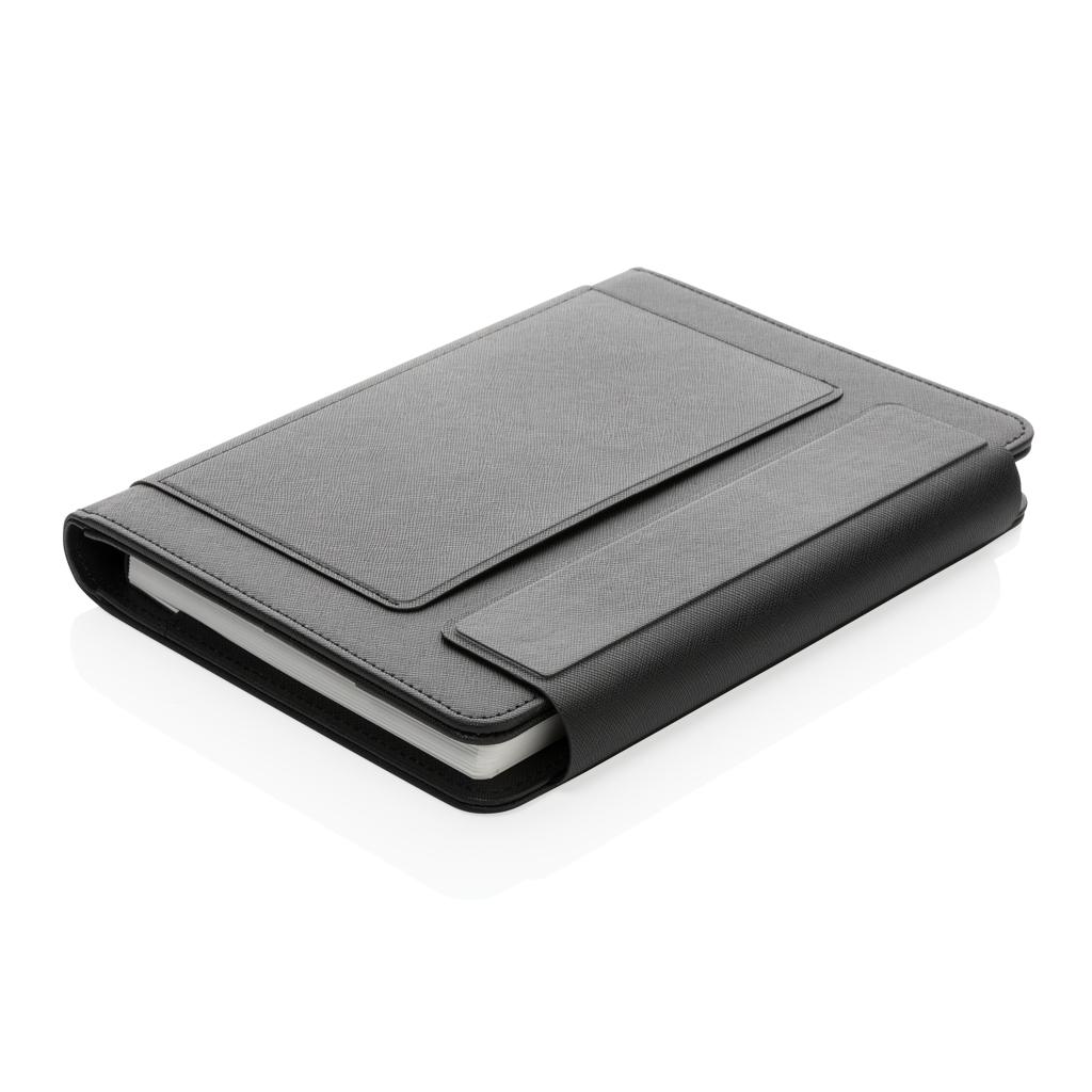 Portofoliu A5 RCS rPU cu hârtie de piatră Swiss Peak Heritage black
