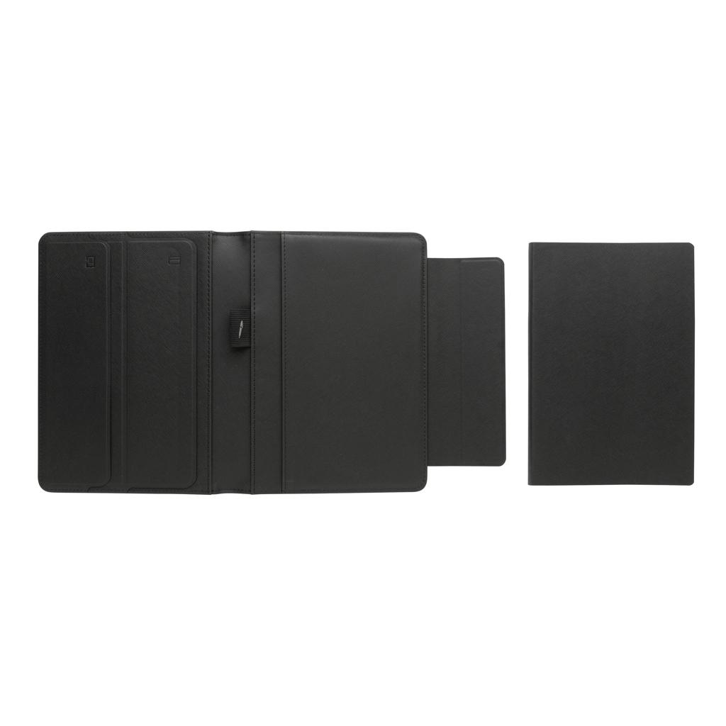 Portofoliu A5 RCS rPU cu hârtie de piatră Swiss Peak Heritage black