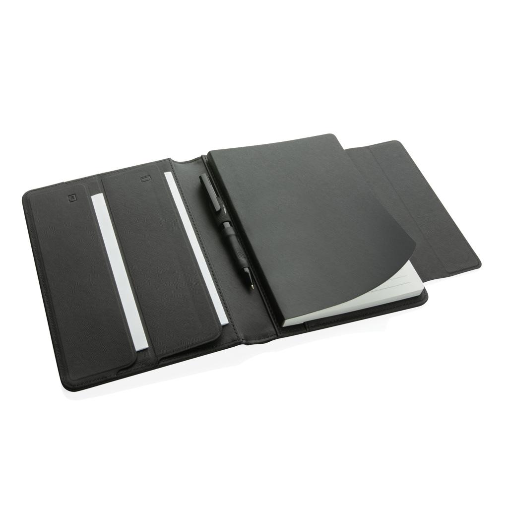 Portofoliu A5 RCS rPU cu hârtie de piatră Swiss Peak Heritage black