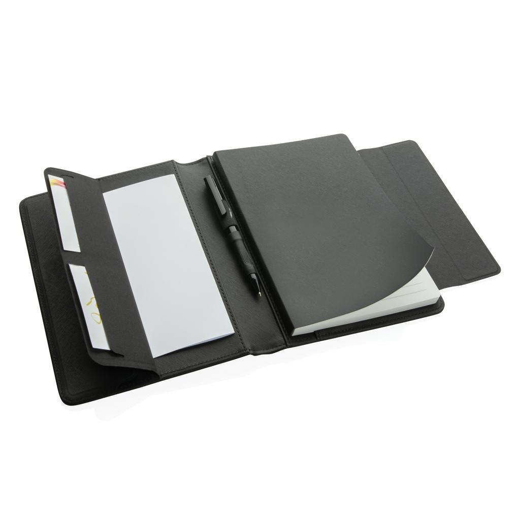 Portofoliu A5 RCS rPU cu hârtie de piatră Swiss Peak Heritage black