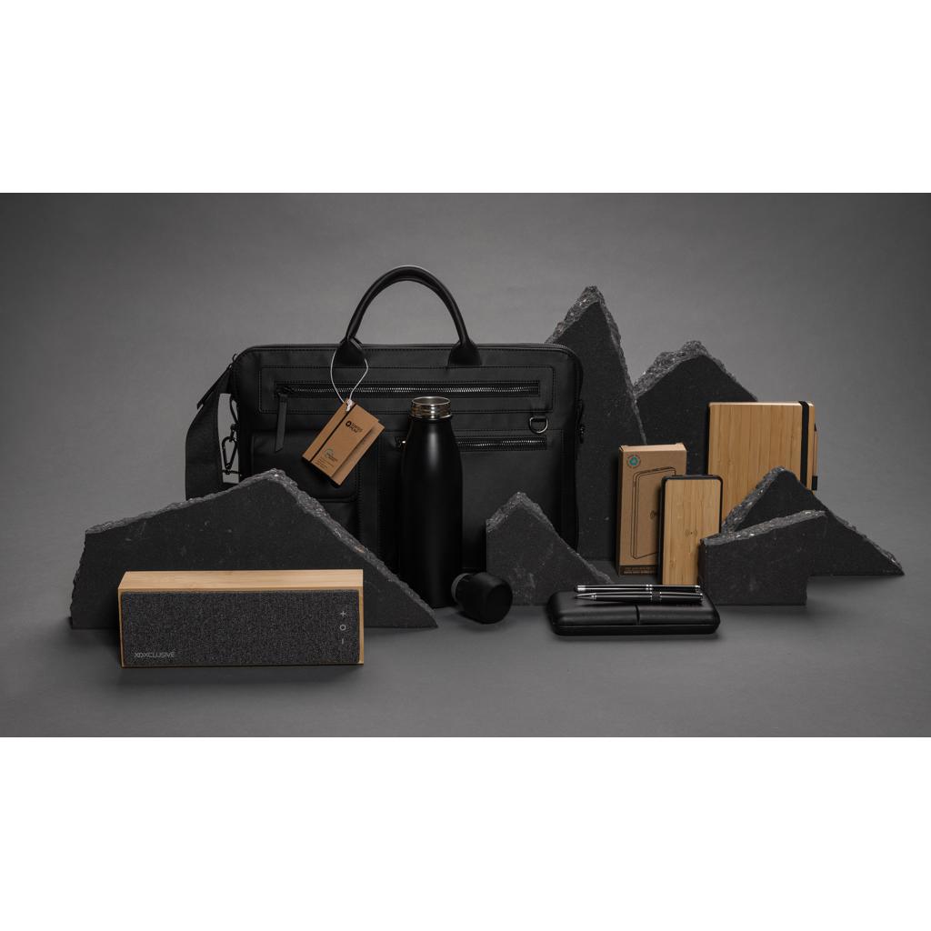 Set carnet din bambus și creion infinity brown