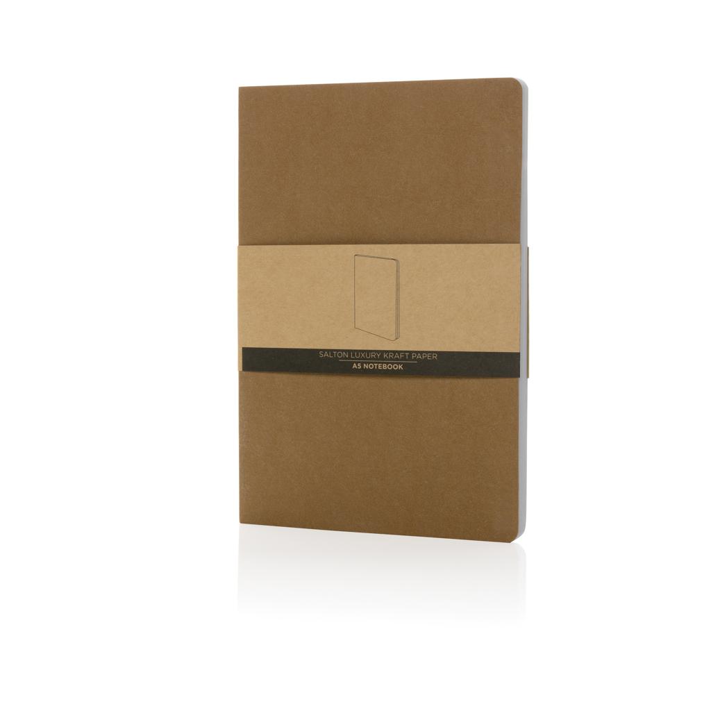 Caiet A5 din hârtie reciclată, certificat GRS Salton brown