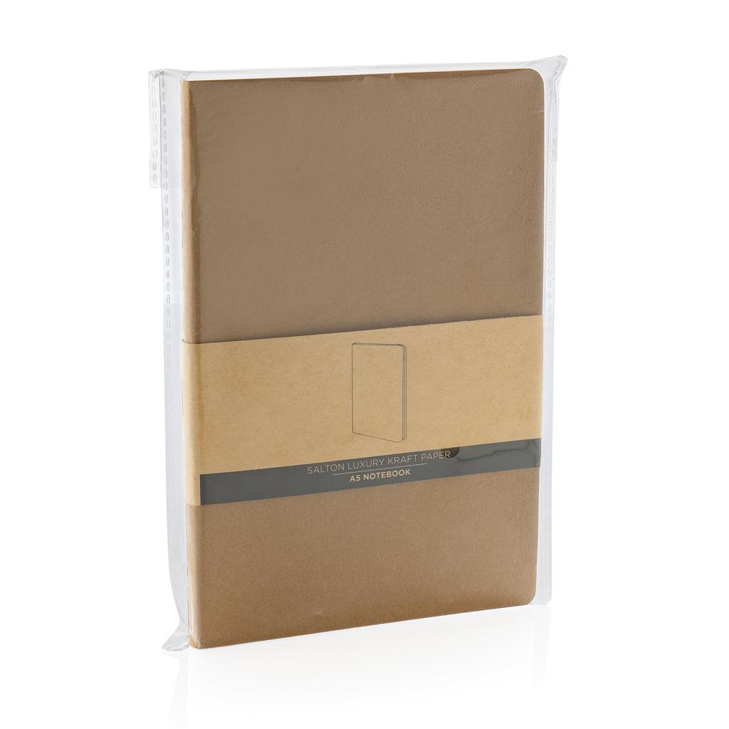 Caiet A5 din hârtie reciclată, certificat GRS Salton brown