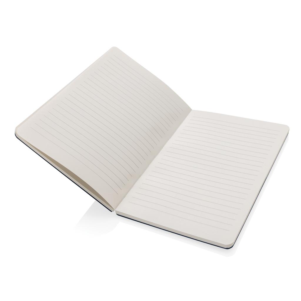 Caiet A5 din fetru reciclat, certificat GRS Phrase black