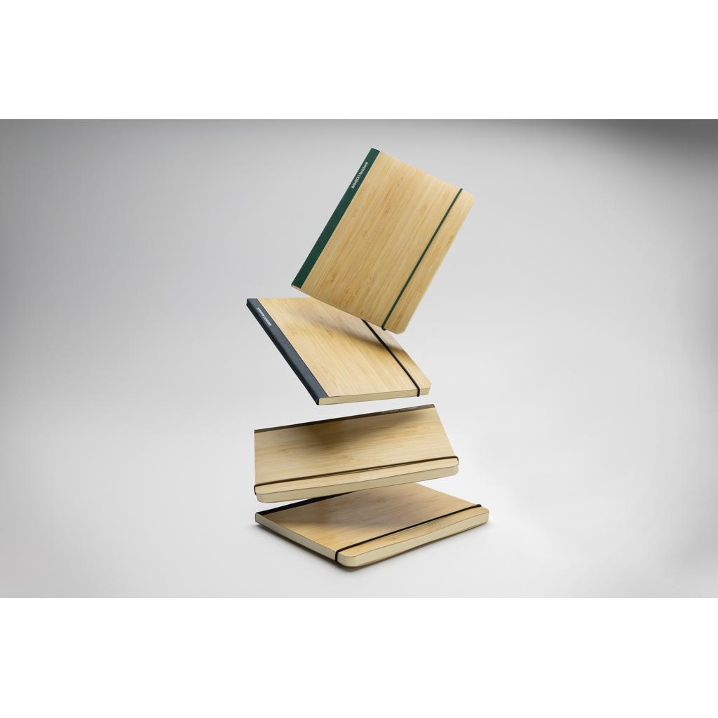 Caiet A5 din bambus Scribe green