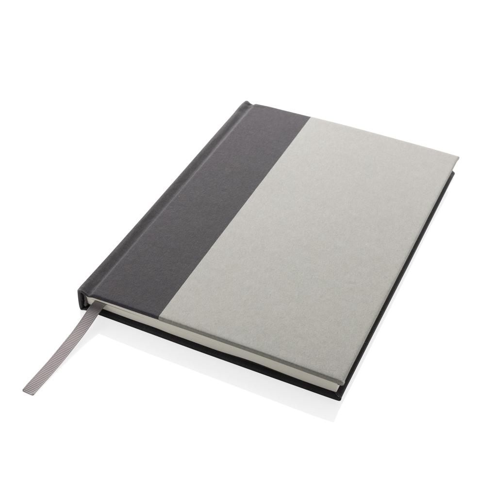 Caiet A5 din kraft și RPET reciclat, certificat GRS Words grey