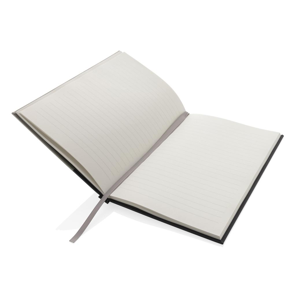 Caiet A5 din kraft și RPET reciclat, certificat GRS Words grey