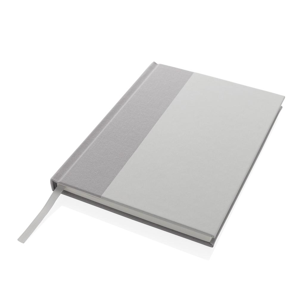 Caiet A5 din kraft și RPET reciclat, certificat GRS Words off white